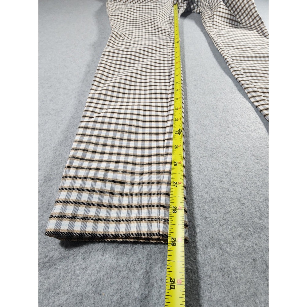 Worthington Women's Straight Leg Pants, Size 10, Blue Plaid 29" Inseam, Fitted - Picture 5 of 6